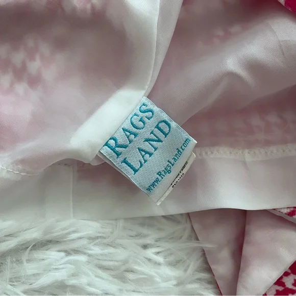 Rags LandLimited Edition Rose Pink Smocked Houndstooth Boutique Jacket